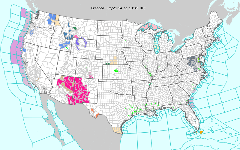 Weather Warnings Map of the United States