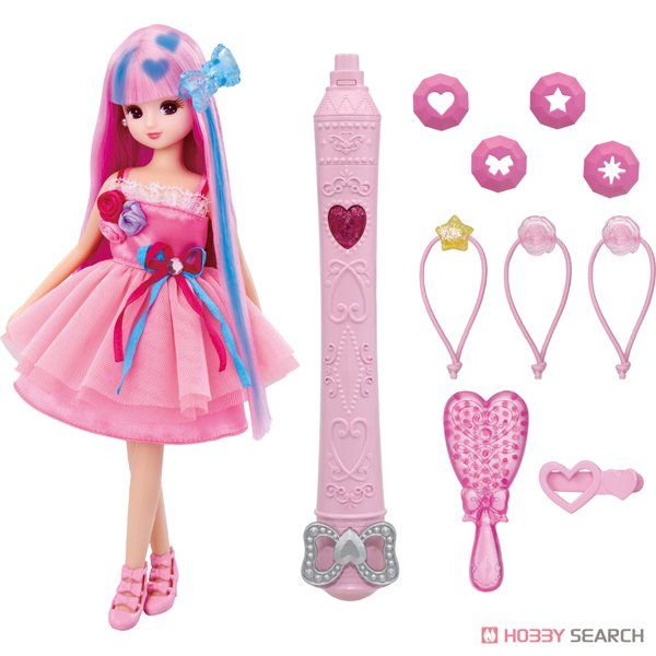 Bộ đồ chơi búp bê tóc cầu vồng lấp lánh đổi màu Barbie