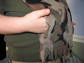 A Fleece Scarf with Hand Warmers