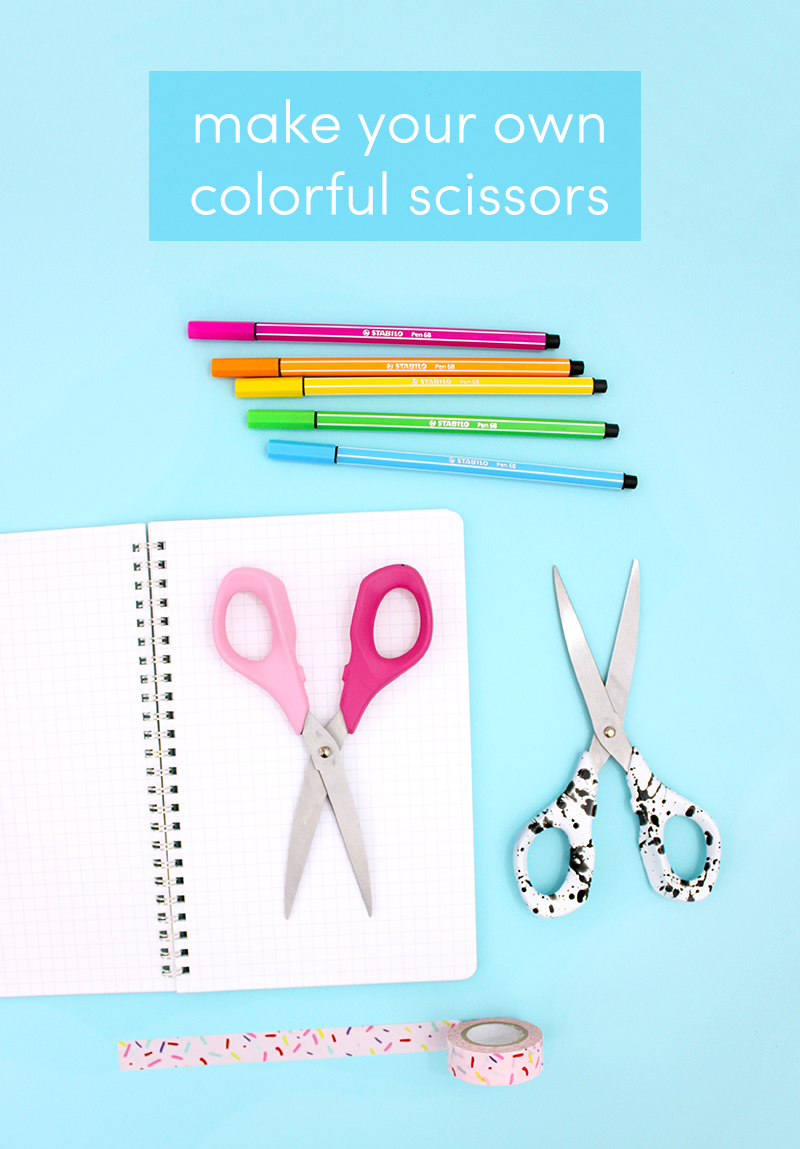 how to make your own colorful scissors @linesacross