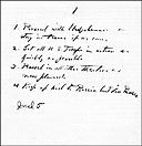ALTERNATE SETS OF SUGGESTIONS, IN PRESIDENT'S HANDWRITING