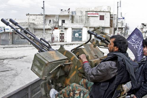 Free Syrian Army rebels in Aleppo in 2013 (Credit: AP/Abdullah Al-yassin)
