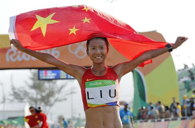 [리우올림픽] 경보 여자 20km, 中선수 류훙 금메달