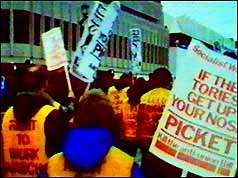 Right to Work protesters