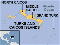 Map of Turks & Caicos