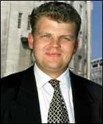 [ image: The BBC's Adrian Chiles flies the Brummie flag on Business Breakfast]