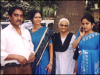 Nisha Sharma (r) with her family