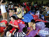 Chinese makeshift refugee camp in Honiara