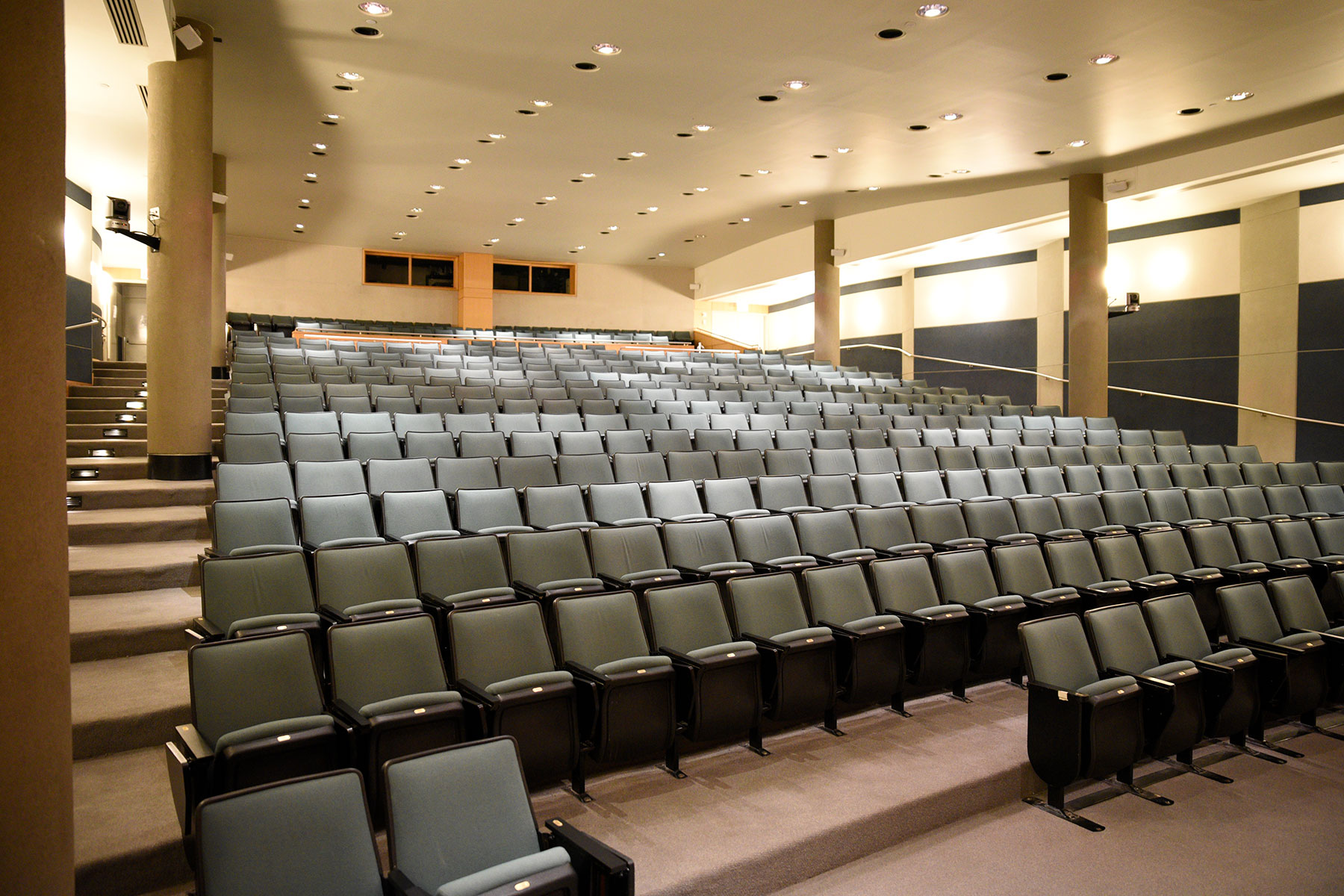 Proshansky Auditorium - Auditorium Rental in NYC. Comfortable audience seating.
