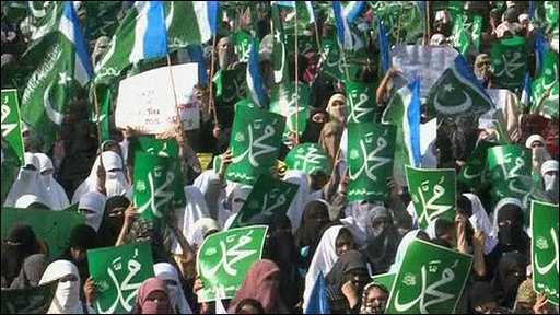 Protesters in Pakistan