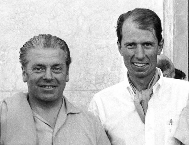 Rudi Uhlenhaut and John Fitch. (photo credit: Daimler-Benz archive)