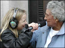 BBC London 94.9's JoAnne Good conducts interview 