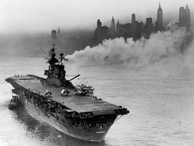 [Enterprise CV-6 Approaches New York City - October 1945]