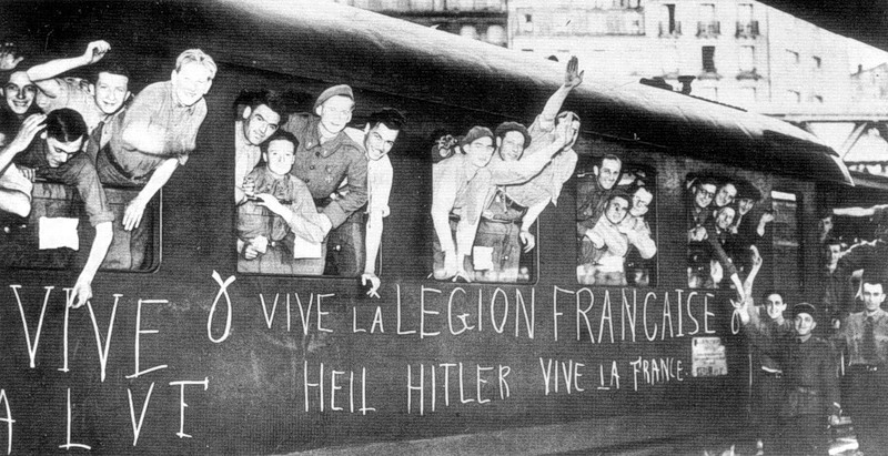 Vojnici Legije prije slanja na Istočni front na stanici u Parizu. septembra 1941