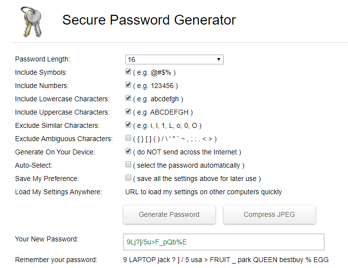 Secure-Passwort-Generator